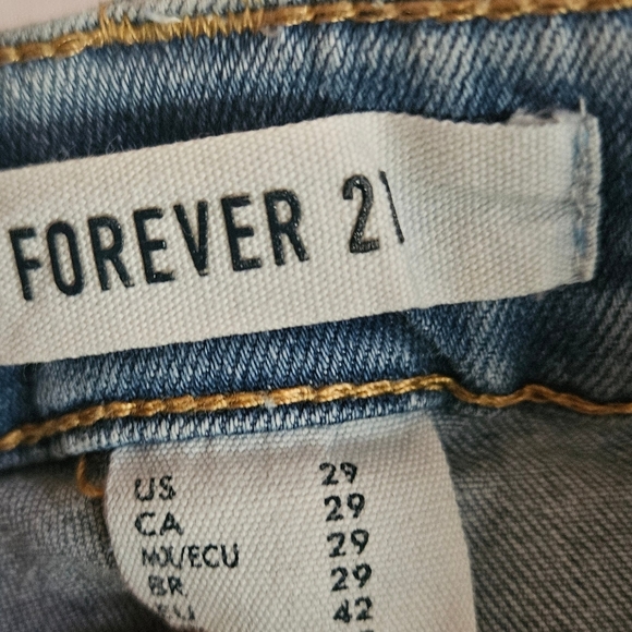 Forever 21 Womens Light Wash Distressed Skinny Jeans Size 29 - Picture 5 of 13